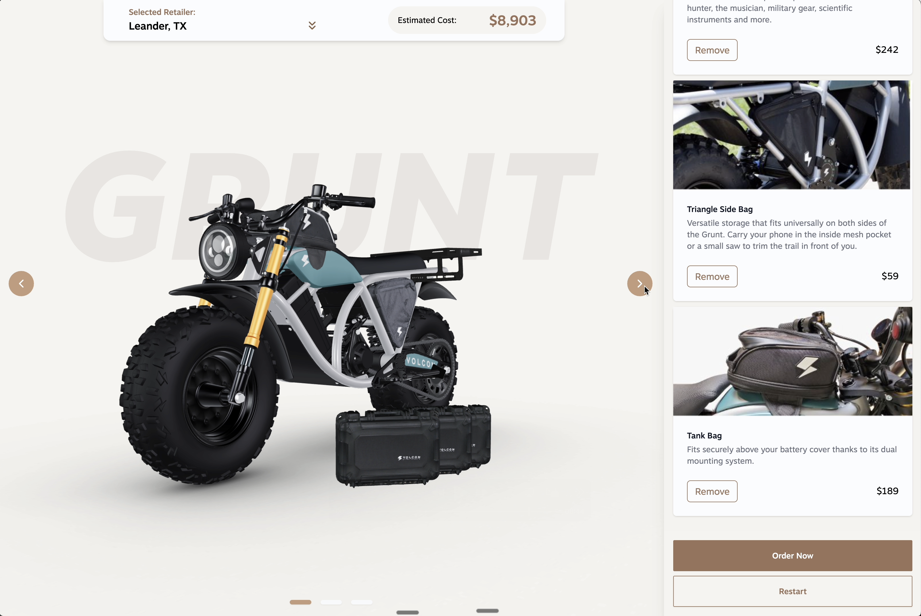 Volcon 3D Configurator